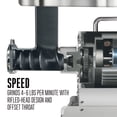thumbnail image 3 of Weston Pro Series Electric Meat Grinder, Commercial Grade, 560 Watts, .75 HP, 6lbs. Per Minute, Stainless Steel, 3 of 8