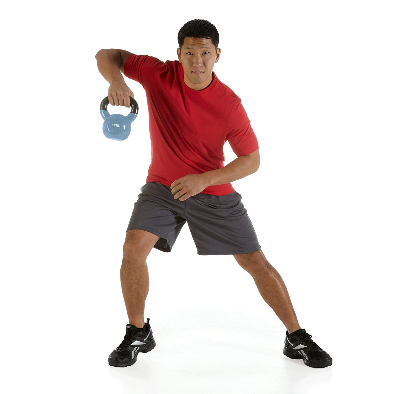 SPRI Deluxe Vinyl Kettlebell, 50 lbs, Single