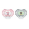 First Essentials by NUK™ Pacifiers, 0-6 Months, 2-Pack, Pink/Gray