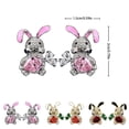 thumbnail image 3 of Goowood Easter Earrings Bunny Carrot Stud Earrings for Women Cute Easter Bunny Jewelry Statement Holiday Gifts for Lady Wife Friends, 3 of 6