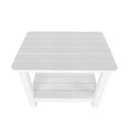 thumbnail image 3 of WestinTrends Tuscany Outdoor Side Table, All Weather HIPS 2 Tier Adirondack Small Patio Table with Storage, White, 3 of 9