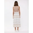 thumbnail image 3 of High-Waist Striped Maxi Skirt with Elastic Waist, 3 of 5