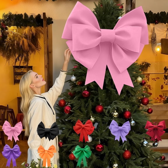 DIY EVA Giant Bow Craft Kit,Handmade Bowknot Ornament for Christmas Tree Wreath Garland, Beginner Friendly Party Decor Supply, Indoor Outdoor Holiday Festive Decor & Christmas Decorations