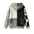 thumbnail image 4 of JIAYUE Women Pullover Hoodie Long Sleeve Patchwork Monster Face Print Sweatshirt With Pocket for Cozy Wear, 4 of 5