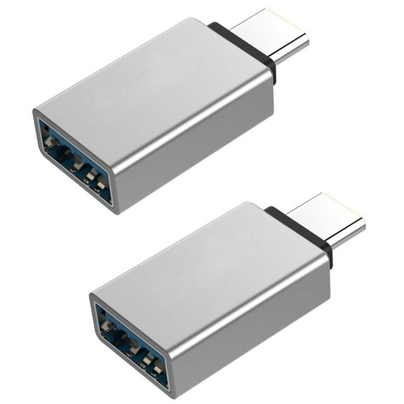 FREEDOMTECH USB C to USB Adapter Type C OTG (2-Pack) USB C Male to USB 3.0 A Female Connector Compatible for MacBook Pro 2019 2018, Samsung Galaxy S10 S9 S8 Note 9 8, LG V40 V30 G6, Google Pixel 2 XL