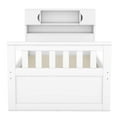 thumbnail image 6 of Euroco Wood Twin Size Platform Bed with Storage Headboard, Captain Bed with 4 Drawers, Bookcase and Cabinets for Kids Teens, White, 6 of 14