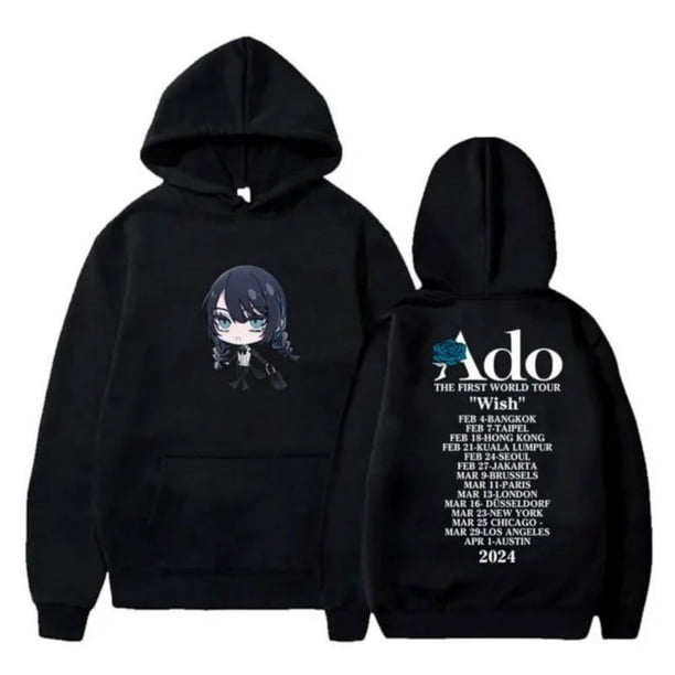 Sudadera con capucha Ado Wish World Tour Logo Merch Winter para