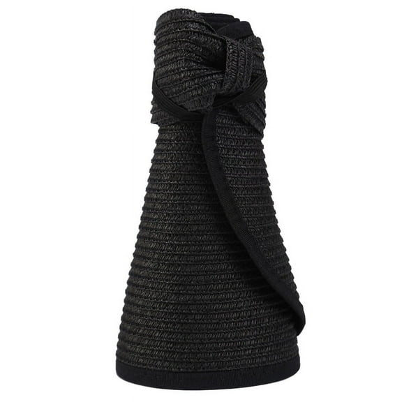 New Women's Foldable Sun Hat Wide Brim Beach Hat UV Protection Summer Roll-up Straw Visor