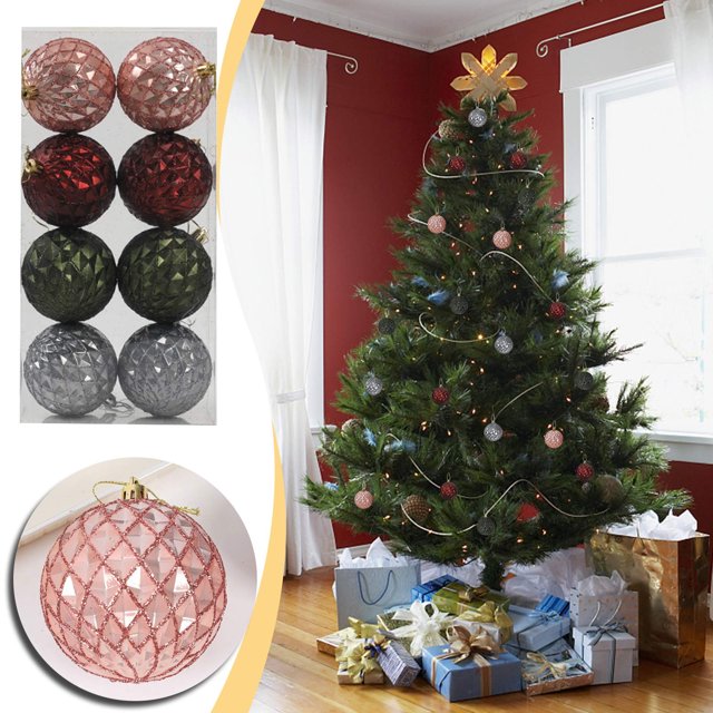 Teissuly 8 Pcs Christmas Ball Pendant, Decorative Shatterproof Christmas Tree Pendants Hanging 60mm Christmas Baubles Balls Ornaments Set Teissuly WER202311215796