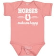 thumbnail image 3 of Inktastic Horses Make Me Happy Boys or Girls Baby Bodysuit, 3 of 5