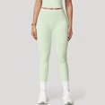 thumbnail image 2 of Women's High Waist Seamless Leggings with Tummy Control and Sculpting Fit for Active or Casual Everyday Wear - Small, Green, 2 of 7