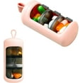 thumbnail image 1 of (Rosa) Pastillero de 3 compartimentos para 7 días, mini pastillero portátil para 3 tomas diarias, resistente a la luz y al agua para viajes, 1 of 5