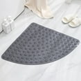 thumbnail image 3 of Corner Shower Mat, Non Slip Bathtub Mats PVC Bath Mat, Machine Washable Sector Shower Mat, Safe Shower Pad with Suction Cup Quick Drain for Bathroom Wet Areas, 3 of 6