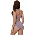 thumbnail image 2 of Bra and Panty Sets for Women Crop Top and Ribbed Panties Set Fitness Sports Push up Ladies Underwear, 2 of 4