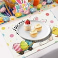 thumbnail image 6 of Easter Placemats, Bunny Rabbits Flower Eggs Easter Placemats, Seasonal Spring Table Mats for Dining Table Kitchen Decorations, Bunny Rabbit Table Mats, Spring Farmhouse Rustic Eggs Table Decor, 6 of 9