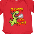 thumbnail image 4 of Inktastic Rawr I'm Two Dinosaur Boys or Girls Long Sleeve Baby Bodysuit, 4 of 5
