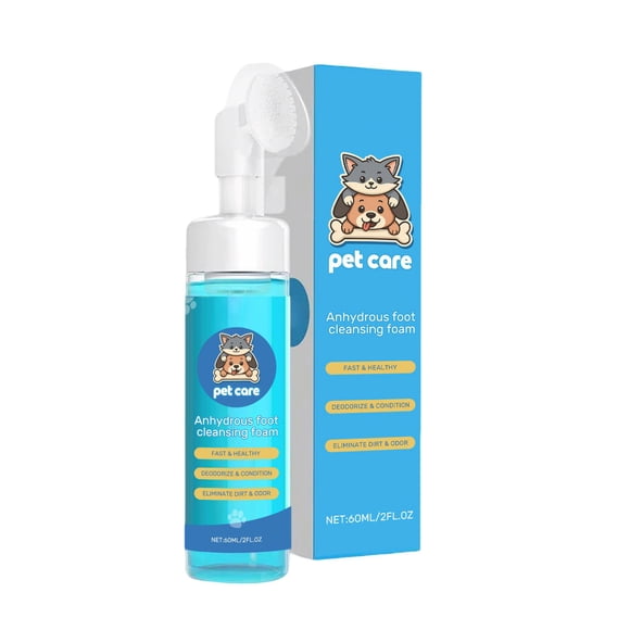 Pet No Wash Foot Foam Silicone Brush Head Two In One Outdoor Cleaning Pad For Moisturizing Pregnant And Young Suitable For Families