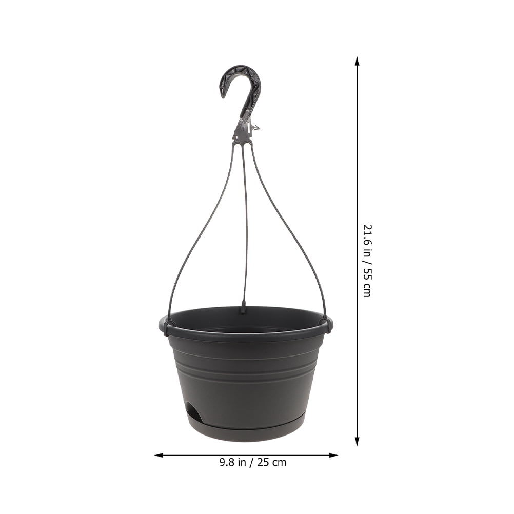 MLINS  4 Pcs for Indoor Plants Stackable Hanging Planters Balcony Black