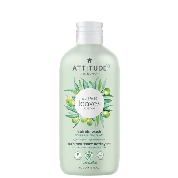 Bubble Bath ATTITUDE Olive Leaves, 473 ml, certificado EWG, vegano