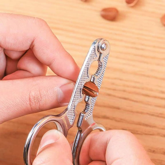 ELAYARD Walnut Cracker Clip Pliers Shucker Stainless Steel Nut Breaking for Outdoor Snacks 1Set