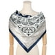 thumbnail image 2 of INSPIRE CHIC Mujeres Saten Cuadrado Bufanda 35" Gran Paisley Bufanda de Seda para el Cabello Envoltura de Sueño Bandanas 90x90cm/35.4x35.4" Azul Marino Blanco, 2 of 6