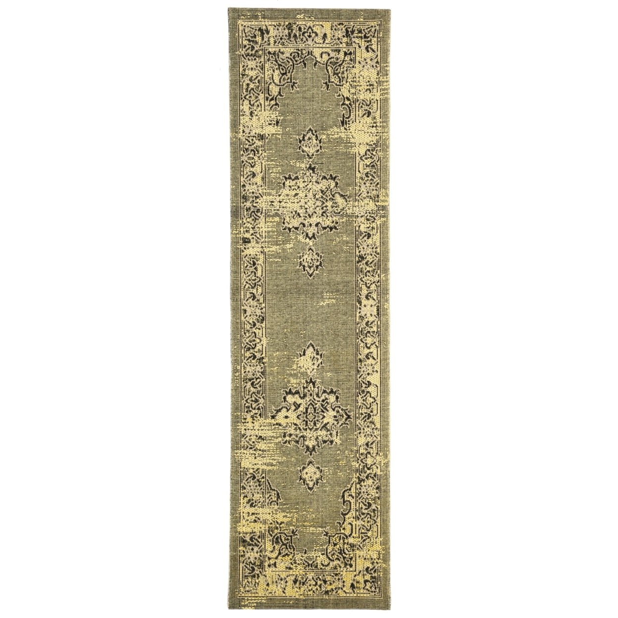 SAFAVIEH Palazzo Teague Traditional Area Rug, Yellow/Black, 8' x 11'