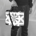 thumbnail image 6 of Black & White Geometry Laptop Bag, 14 inch Laptop or Tablet, Business Casual Laptop Bag, 6 of 8