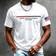 thumbnail image 2 of Mens USA 250 Years Patriotic Short Sleeve T-Shirt, Crew Neck American Flag Embroidered Casual Tee for Independence Day Daily Wear(White,XXXL), 2 of 4