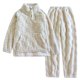 thumbnail image 1 of Gibobby Pijama de algodón para mujer Conjunto de pijama a cuadros de franela para mujer, pantalones de manga larga, ropa informal cálida y gruesa(Blanco,G), 1 of 5