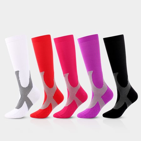 DNAKEN (5 pairs) Compression Socks for Women & Men Circulationis Best Support for Athletic Running,Hiking,Nursing diabetic socks women nurse accessories for work