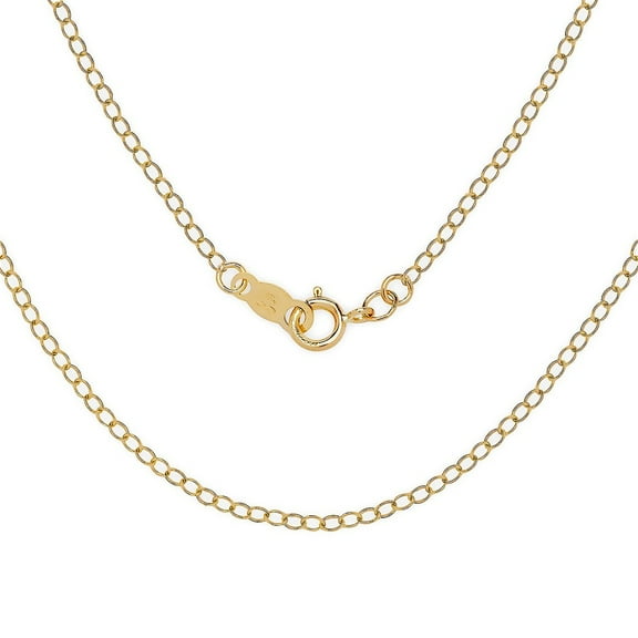 14k Yellow Gold Cable Chain Pendant Necklace - 20 Inch