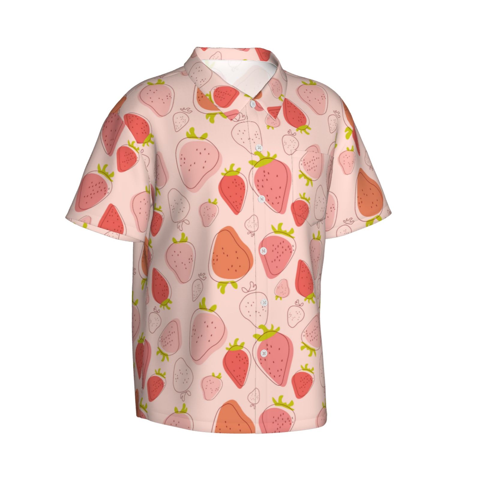 Xecao Strawberry print Hawaiian shirt - a stylish short