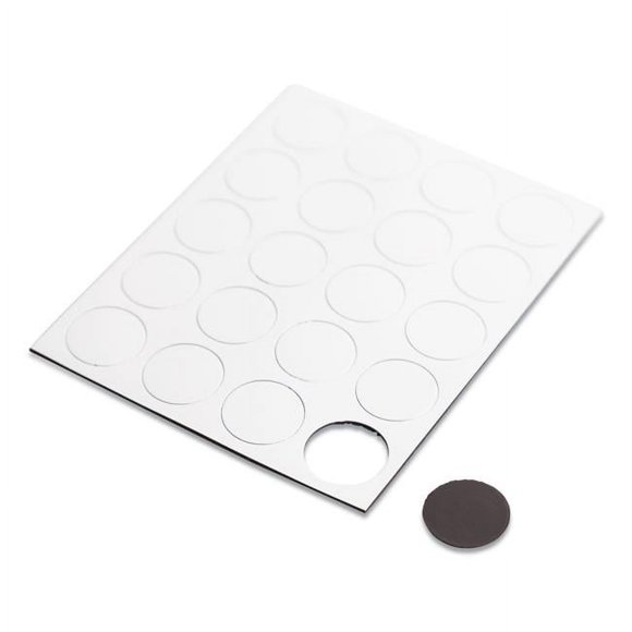 Ubrands UBRFM1618 Heavy Duty Circle Board Magnet, White - 0.75 in. - Pack of 20