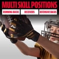 thumbnail image 6 of Franklin Sports Supratak Football Receiver Gloves - Black/Gold - Adult X-Large, 6 of 8