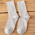 thumbnail image 2 of CSChome Solid Color Mid-calf Socks Women Mid-tube No Odor Japanese Style Solid Color High Elasticity Slip Breathable Soft Sweat-absorption, 2 of 6