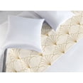 thumbnail image 2 of Art Deco Bed Runner, Shell Look Simplistic Pattern with Vintage and Classical Style Motif, Decorative Accent Bedding Scarf for Hotels Homes & Guest Rooms, Queen, Eggshell and Sand Brown, by Ambesonne, 2 of 3