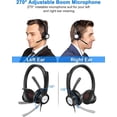 thumbnail image 3 of Headset with Microphone, Adjustable Noise Cancellation, USB TypeC 3.5 mm, Black, 3 of 5