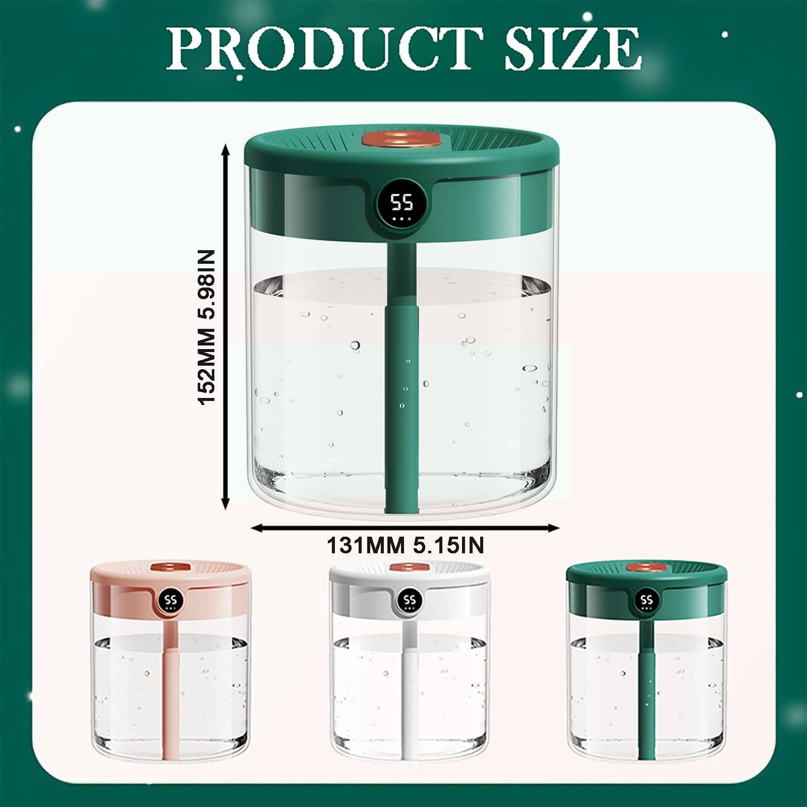 ZMKIAG 2L Quiet Cool Mist Humidifiers for Home Nursery Indoor Plants, Double Nozzle Quiet Air Humidificador for Large Room Bedroom Indoor Plant Lasts up to 24 Hours