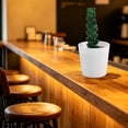 thumbnail image 5 of Eolstice Artificial Potted Plants, Fake Plastic Flowers with White Pots, Small Arrangement, Home Table Kitchen Bar Decor, Office Indoor Decoration, 5 of 6
