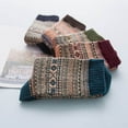 thumbnail image 3 of Penkiiy Socks for Men 5 Pairs Mans Knit Printed Warm Wool Socks B Socks, 3 of 9