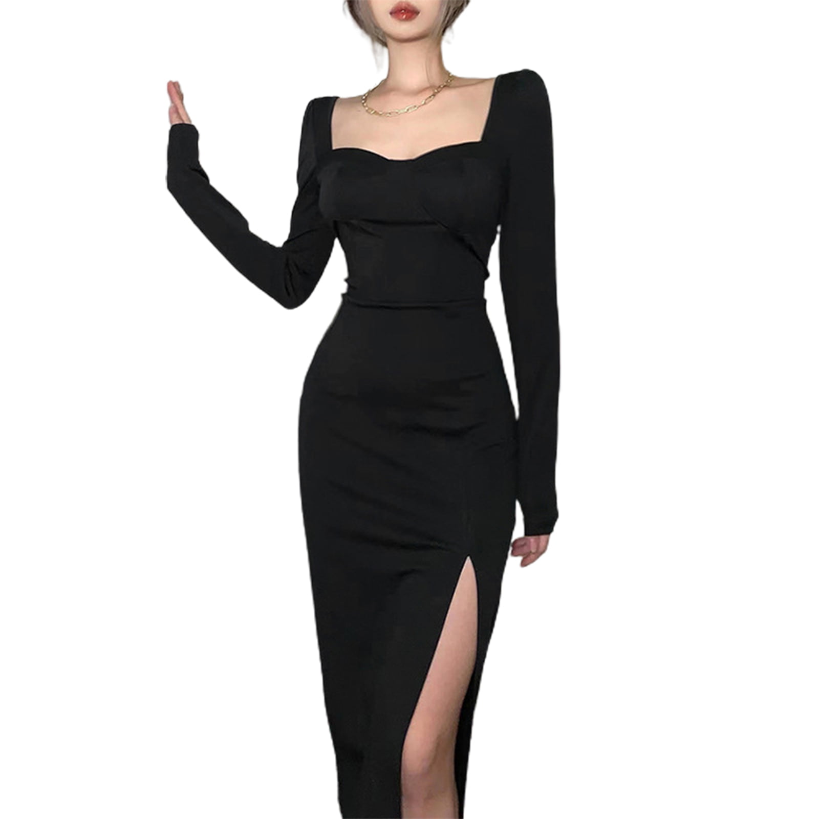 HyBrid & Company Womens Super Comfy Slim Fit Sleeveless Midi Dress Made in USA 