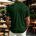 thumbnail image 4 of Yifymode Polo Shirts for Men Dry Fit Golf Polos Pleated Short Sleeve Button Up Shirt Plus Size Summer Cotton Athletic Tshirts,Dark Green M, 4 of 7