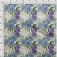 thumbnail image 3 of oneOone Cotton Jersey Lavender Blue Fabric Chevron|Leaves & Floral Watercolor Quilting Supplies Print Sewing Fabric By The Yard 58 Inch Wide, 3 of 4
