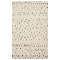 SAFAVIEH Casablanca Domhnall Southwestern Shag Area Rug, Ivory/Grey, 6' x 9'