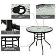 thumbnail image 6 of Costway 32'' Patio Round Table Tempered Glass Steel Frame Outdoor Pool Yard Garden, 6 of 8