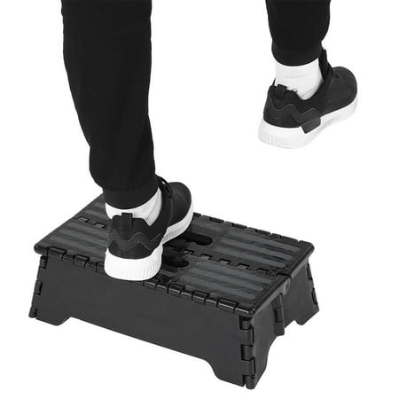 Yosoo Folding Step,Portable Folding Step Stool Black Step Ladder for Elderly Pregnant Bathroom Travel Use,Step