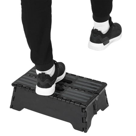 Yosoo Folding Step,Portable Folding Step Stool Black Step Ladder for Elderly Pregnant Bathroom Travel Use,Step Ladder