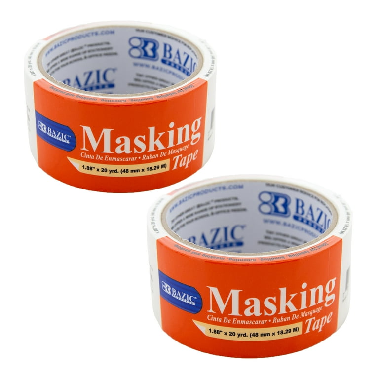 Bazic 0.71 inch x 2160 inch (60 Yards) General Purpose Masking Tape