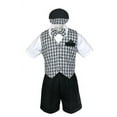 thumbnail image 3 of Baby Boy & Toddler Formal Vest Shorts Check Suit Extra Vest Necktie 7pc Set S-4T, 3 of 6