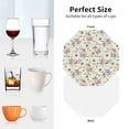 thumbnail image 6 of Lsque Cute Cow Pattern 4" Drink Coasters Set of 4, PVC Leather Absorbent Coasters, Table Coaster Set Decorative Coffee Cup Coasters Housewarming Gift -Octagon, 6 of 6